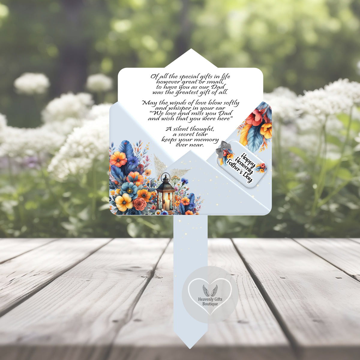 Of All The Special Gifts letter to heaven memorial grave marker with remembrance poem