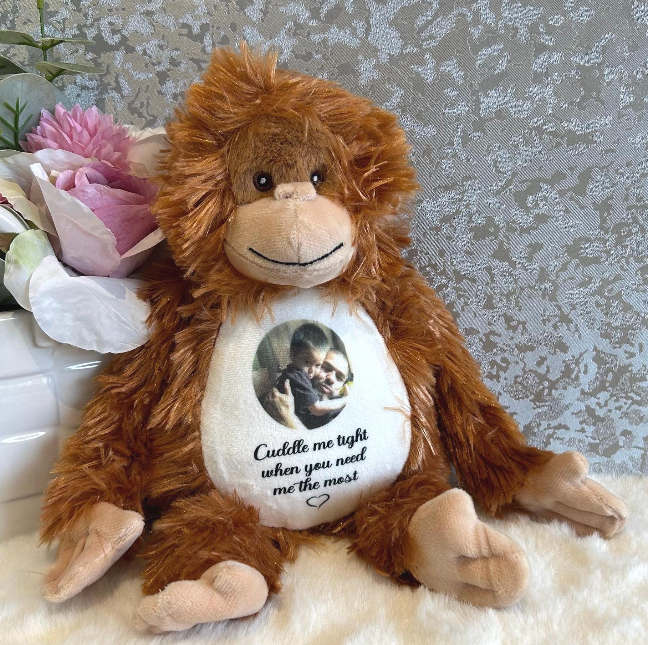 Personalised orangutan memorial photo keepsake