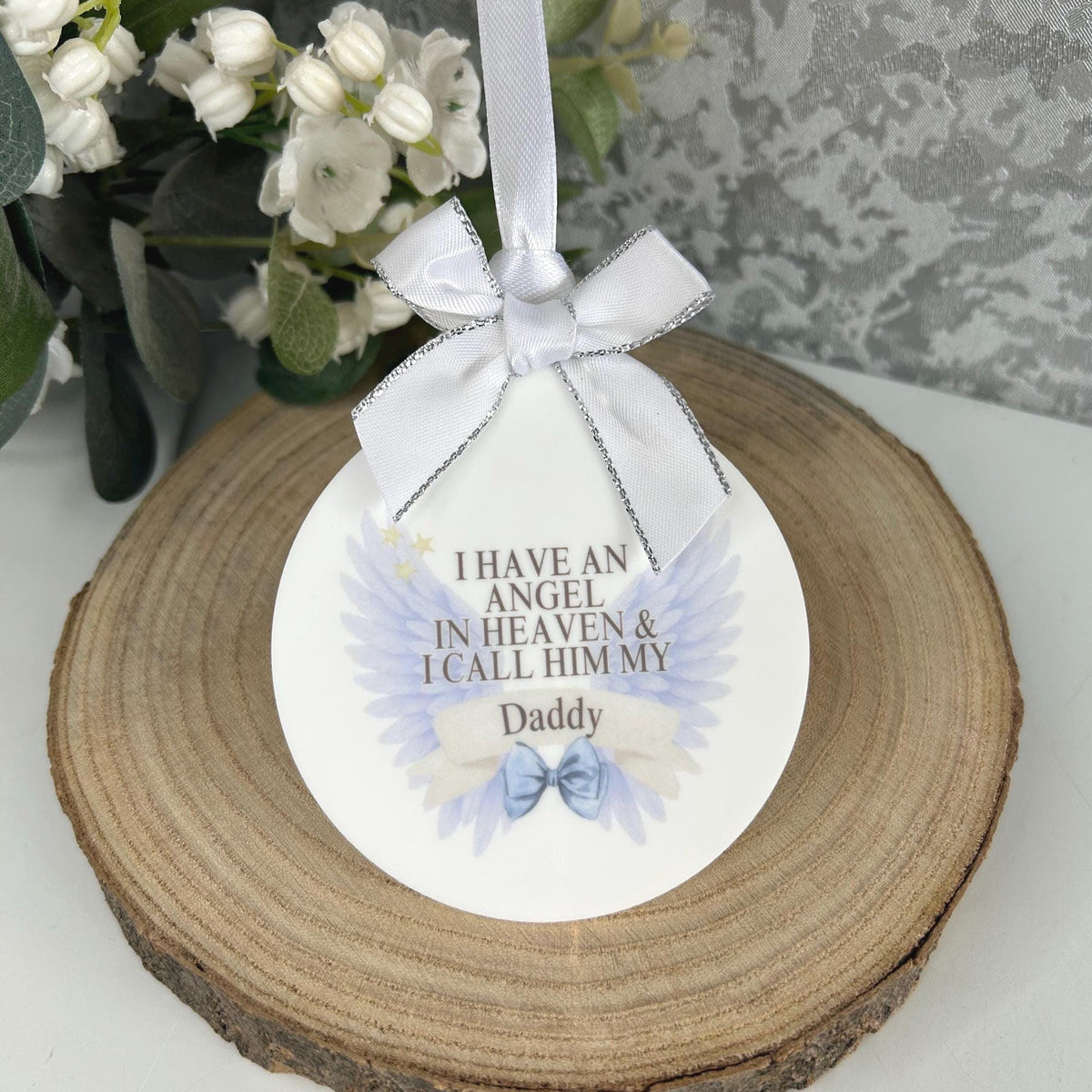 Personalised Christmas memorial bauble for someone deeply missed