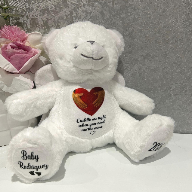 Personalised angel wings remembrance teddy bear