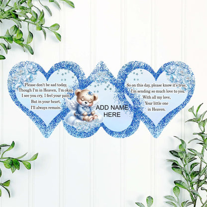 Personalised infant loss heart keepsake with remembrance poem