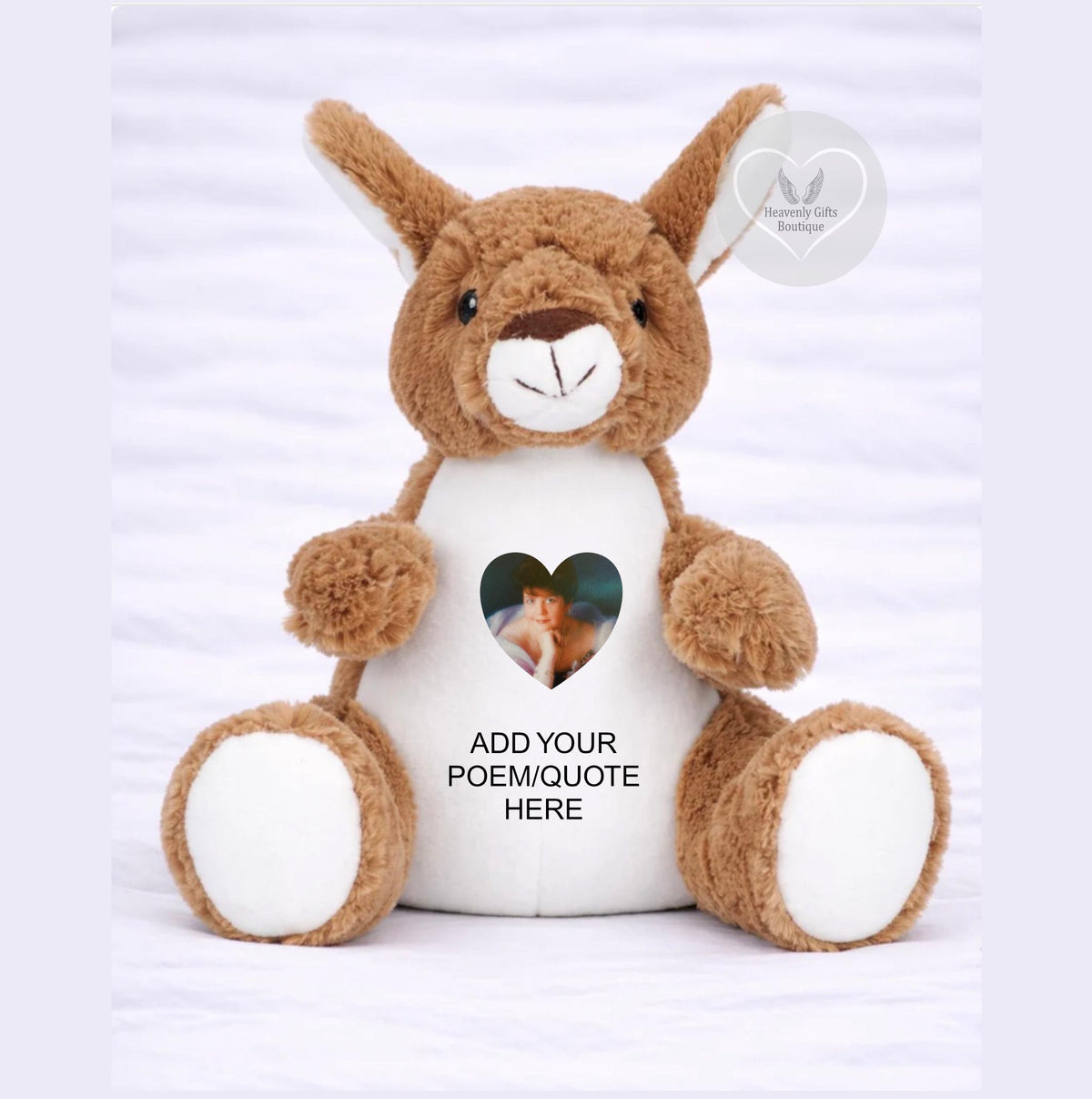Personalised kangaroo photo memory bear