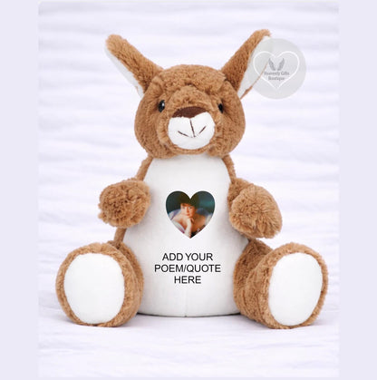 Personalised kangaroo photo memory bear