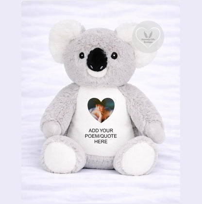 Personalised koala photo memory bear remembrance keepsake