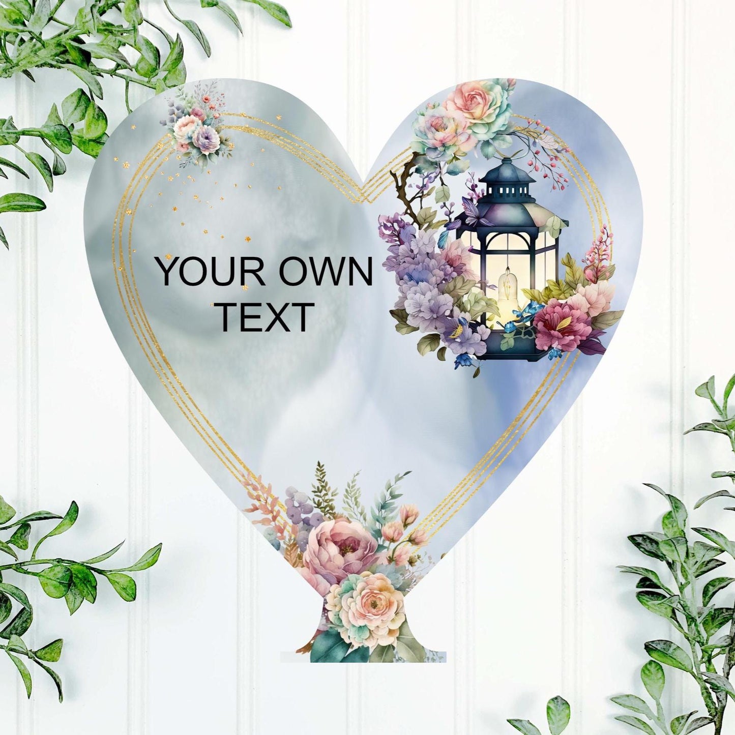 Personalised lantern memorial tealight plaque with remembrance wording