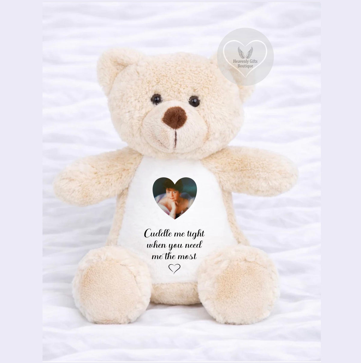 Personalised memorial childs teddy bear with photo