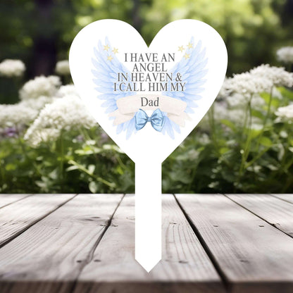 Personalised Angel In Heaven grave marker for Dad