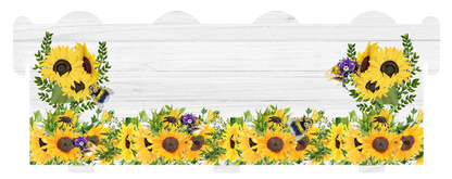 Personalised sunflower memorial bench keepsake with remembrance wording