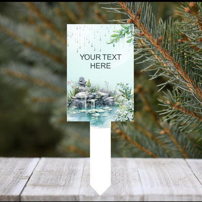 Personalised waterfall graveside marker for a loved one