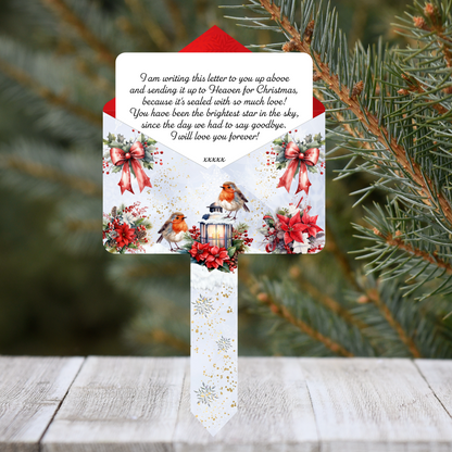 Christmas Letter To Heaven grave marker remembrance poem