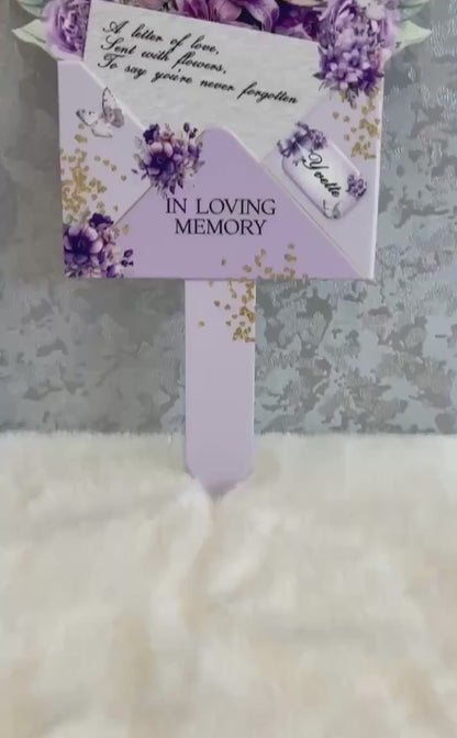 Purple Flower Memorial Grave Marker – Mother’s Day Remembrance Tribute