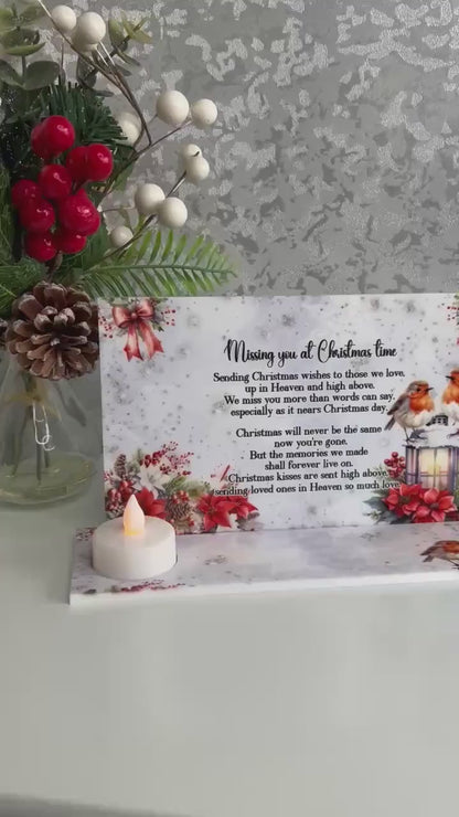 Missing You At Christmas Memorial Tealight Candle