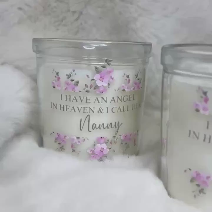 Personalised Memorial Mother’s Day Candle for Mum remembrance gift