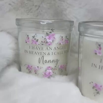 Personalised Memorial Mother’s Day Candle for Mum remembrance gift