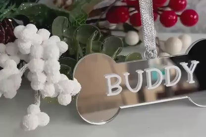 Personalised Pet Bone Bauble