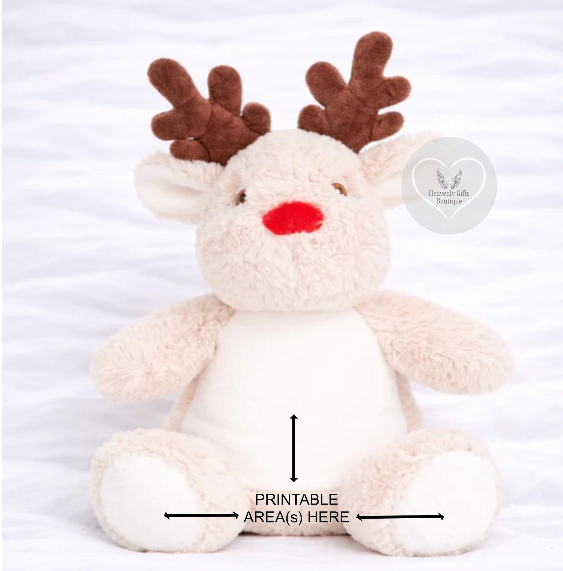 Personalised memorial reindeer keepsake with remembrance wording