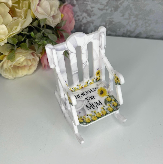 Reserved For personalised sunflower rocking chair memorial decoration