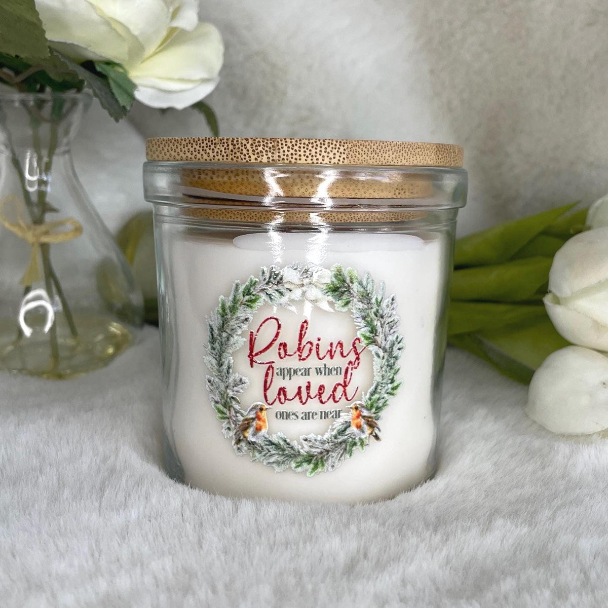 Robins Appear When Loved Ones Are Near memorial candle