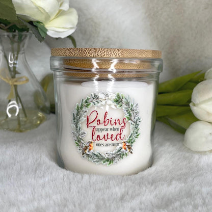 Robins Appear When Loved Ones Are Near memorial candle
