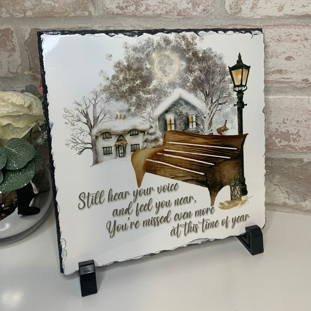 Still Hear Your Voice Christmas memorial remembrance slate