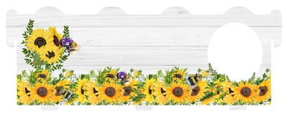 Personalised sunflower memorial bench with photograph