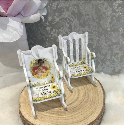Personalised sunflower memorial chair keepsake in memory of a loved one