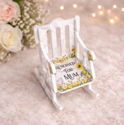 Sunflower Reserved For memorial rocking chair remembrance keepsake