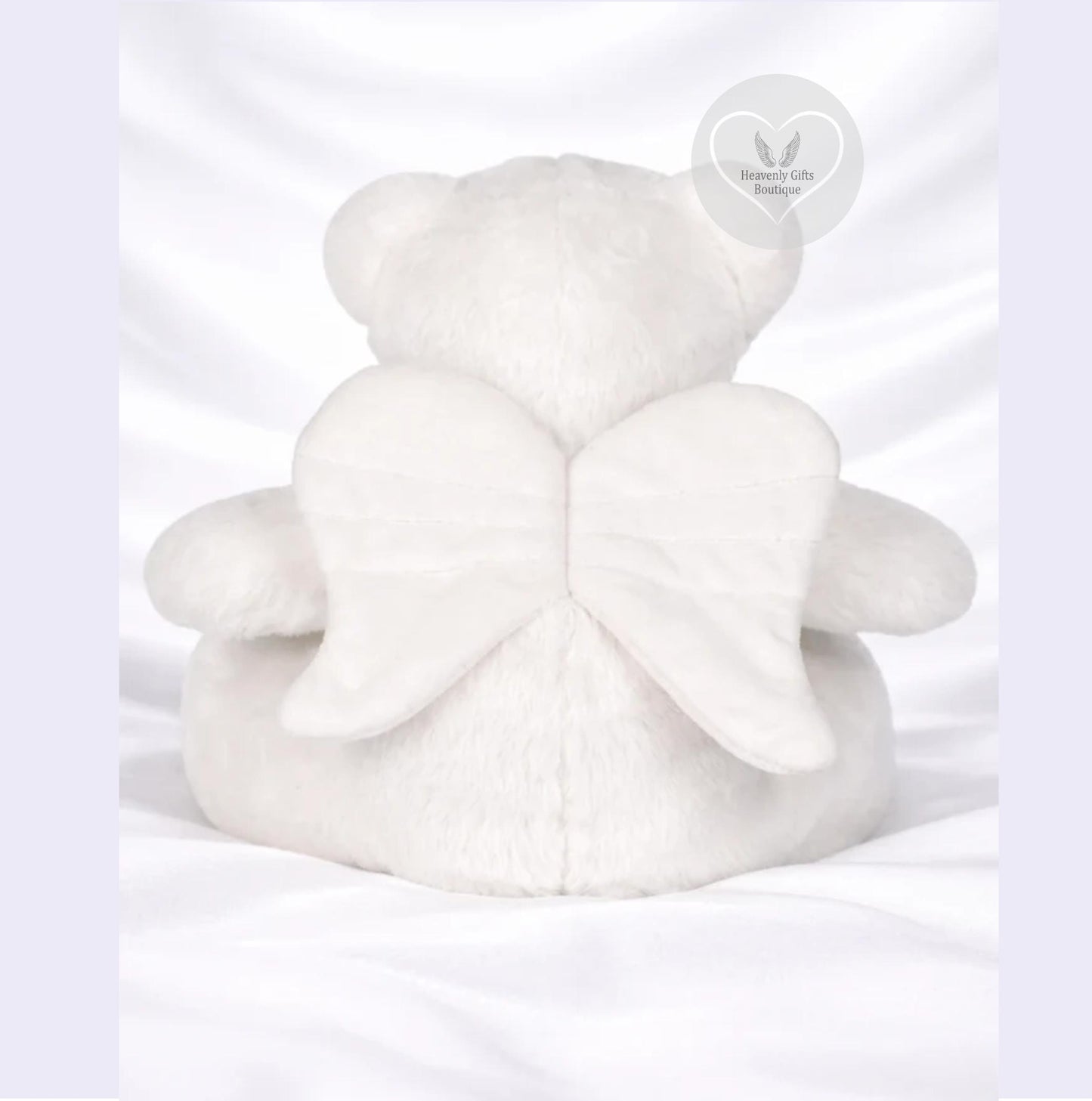 White Angel Wings Memorial Teddy Bear