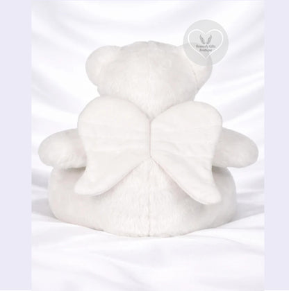 White Angel Wings Memorial Teddy Bear