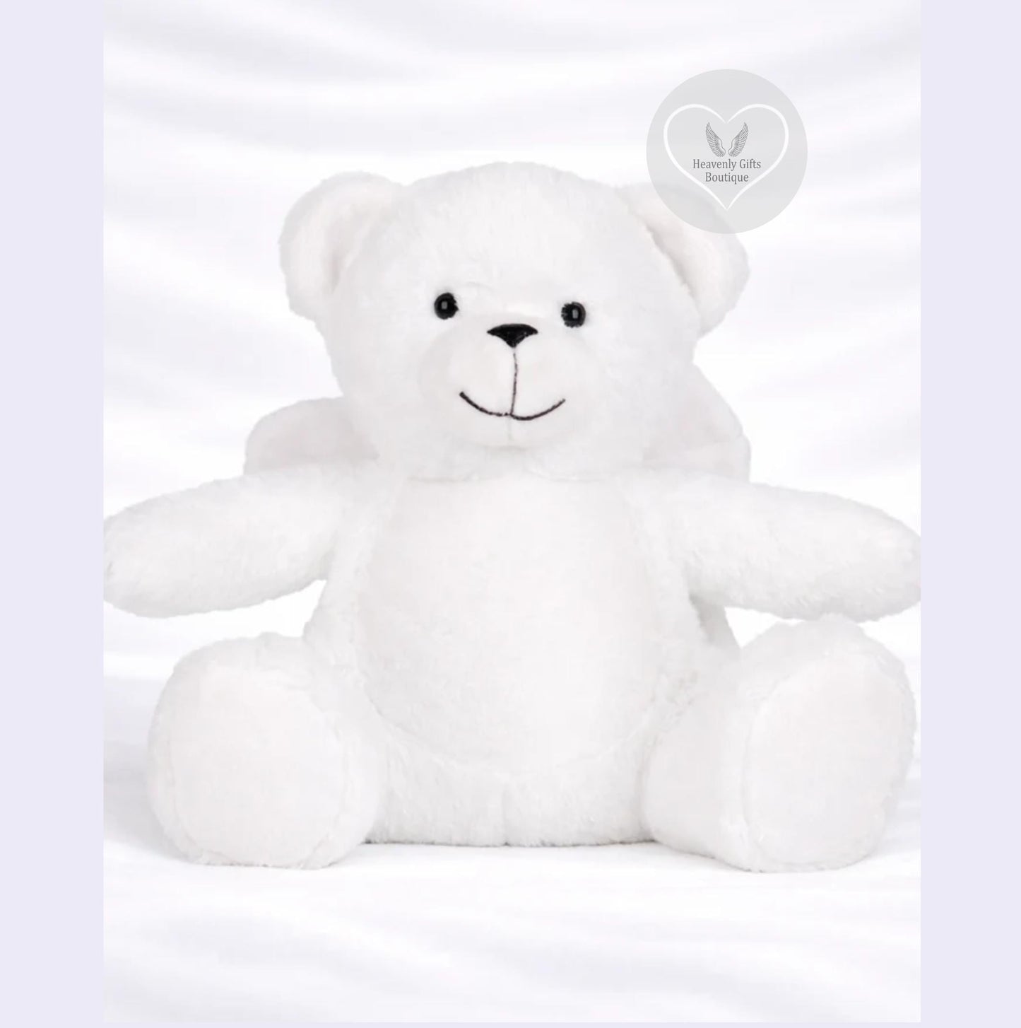 White Angel Wings Memorial Teddy Bear